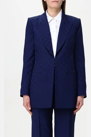 Elisabetta Franchi Blazer a monopetto in satin jacquard
