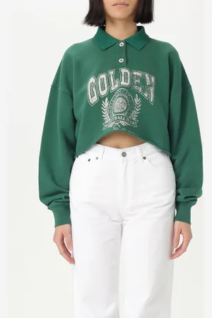 Golden Goose Polo crop in cotone con logo