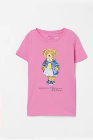 Ralph Lauren T-shirt in cotone con stampa Bear