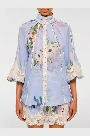 ZIMMERMANN Blusa in ramie con stampa floreale