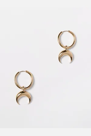 Marine Serre Orecchini Crescent Moon in ottone
