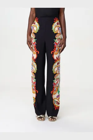 Etro Pantalone in seta con stampa Paisley