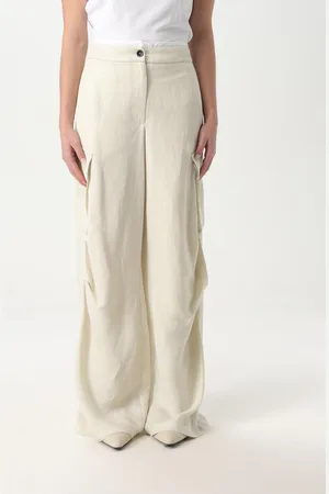 LIVIANA CONTI Pantalone cargo in misto lino