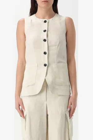 LIVIANA CONTI Gilet in viscosa e lino