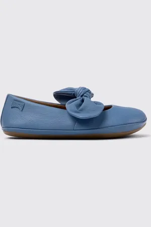 Camper Ballerina Right in pelle a grana naturale con fiocco