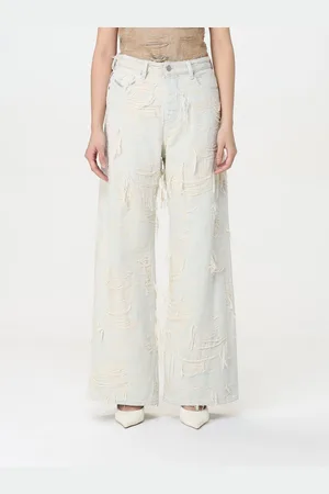 Diesel Jeans wide leg in denim distressed