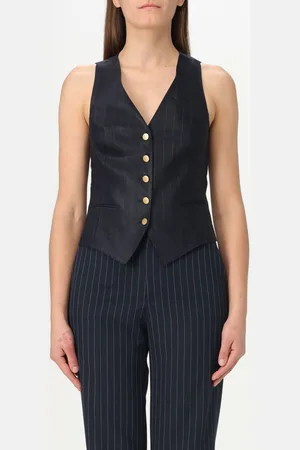 TAGLIATORE Gilet in cotone gessato