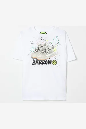 BARROW T-shirt in cotone con stampa sneakers