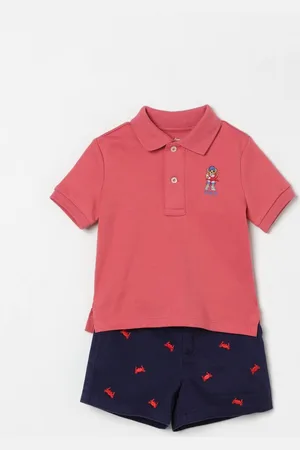 Ralph Lauren Coordinato in cotone con logo ricamato