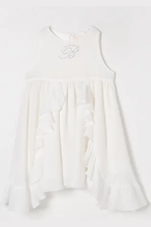MISS BLUMARINE Abito in poliestere con logo di strass
