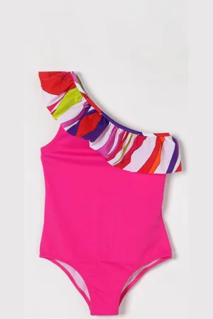 Puccini Costume da bagno intero in nylon con balza