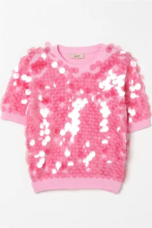 Nº21 Maglia in cotone con paillettes