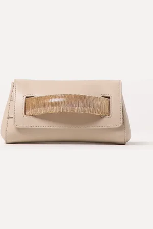 Orciani Clutch Gossip in nappa con dettaglio chain