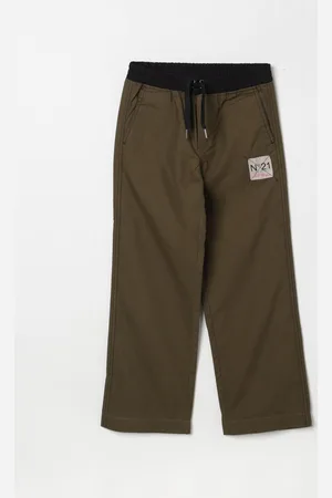 Nº21 Pantalone sportivo con logo in cotone