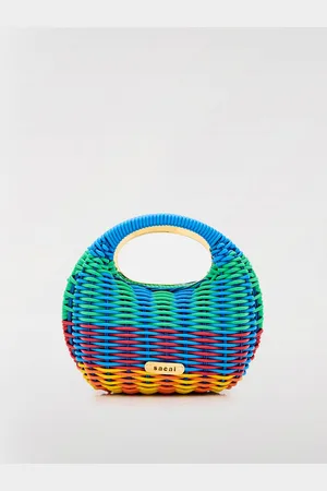 SACAI Borsa in pvc multicolor intrecciato
