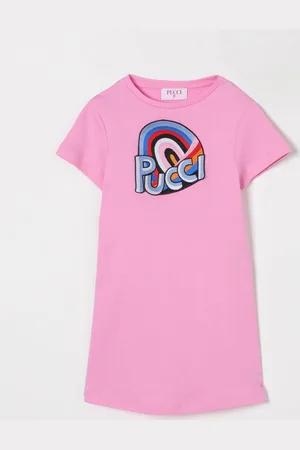 Puccini Abito a t-shirt con logo arcobaleno