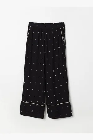 Nº21 Pantalone in viscosa con logo all-over