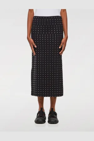 Sportmax Gonna in jersey con borchie
