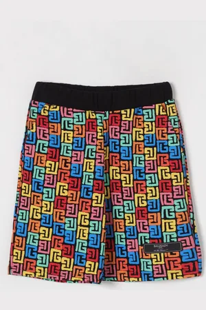 Balmain Pantaloncino jogging con monogram