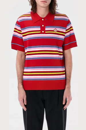 Casablanca Polo a righe in misto cotone
