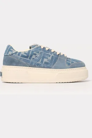Fendi Sneakers Match in camoscio e misto cotone con FF jacquard