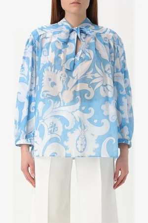 Etro Blusa in seta con stampa Paisley