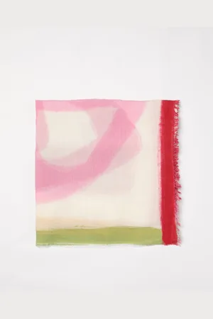 Faliero Sarti Sciarpa in cashmere con stampa multicolor