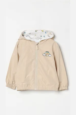 Moschino Giubbotto con cappuccio Teddy Arcobaleno