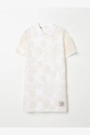 Nº21 Abito con fiori con motivo jacquard