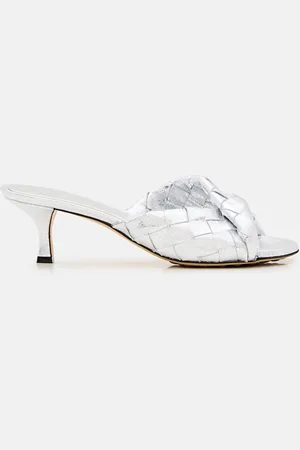 Bottega Veneta Mules Blink in pelle laminata intrecciata