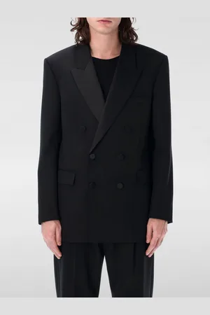 Saint Laurent Blazer doppiopetto in lana vergine e seta