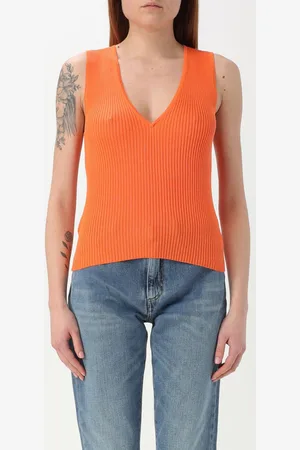 Pinko Top in maglia di cotone e seta