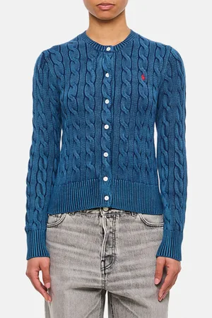 Ralph Lauren Cardigan a girocollo in cotone tricot