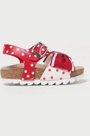MONNALISA Sandalo in pelle sintetica a pois con fiocco
