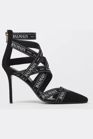 Balmain Pump Couture Ribbon cut-out in nylon e camoscio