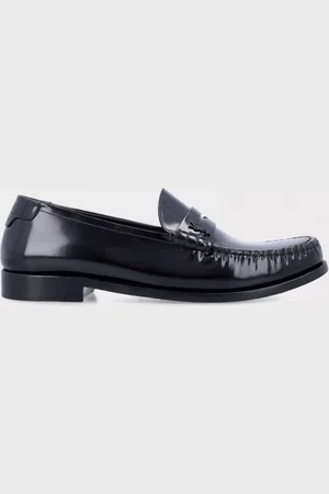 Saint Laurent Mocassino in pelle spazzolata