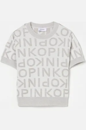 Pinko Maglia a girocollo con logo all-over