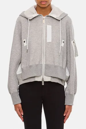 SACAI Felpa con cappuccio in misto cotone