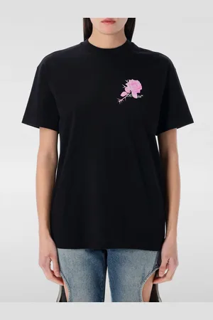 OFF-WHITE T-shirt in cotone con logo Arrow floreale