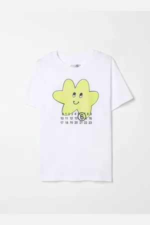 Maison Margiela T-shirt in cotone con stampa logo grafica