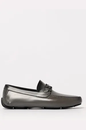 Salvatore Ferragamo Mocassino Gancini in pelle fumè