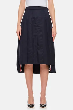 Thom Browne Gonna in lana a pieghe