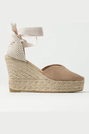 MANEBI Espadrillas con zeppa Hamptons in camoscio