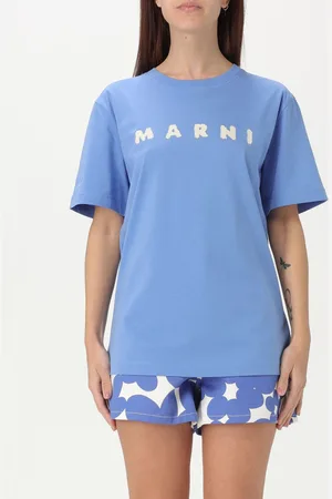 Marni T-shirt in cotone con maxi logo