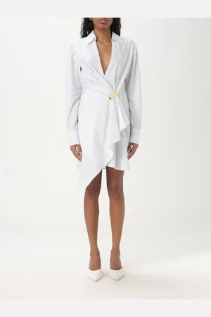 Elisabetta Franchi Abito chemisier in cotone a righe