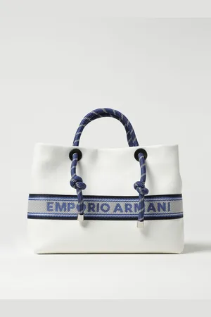 Emporio Armani Borsa in canvas di cotone con logo jacquard