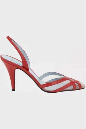 VALENTINO GARAVANI Slingback Impudance in nappa e nylon a rete