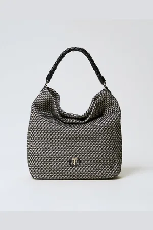 Twin-Set Borsa Breid in rafia e pelle sintetica