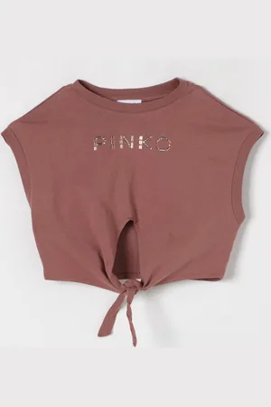 Pinko T-shirt in cotone con logo gioiello