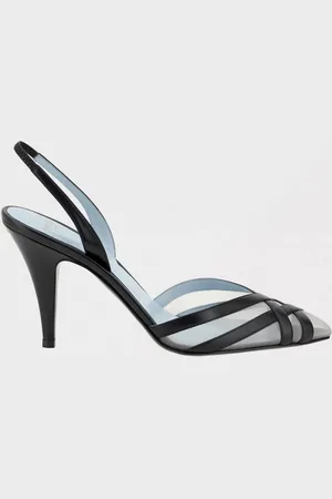 VALENTINO GARAVANI Slingback Impudance in nappa e nylon a rete